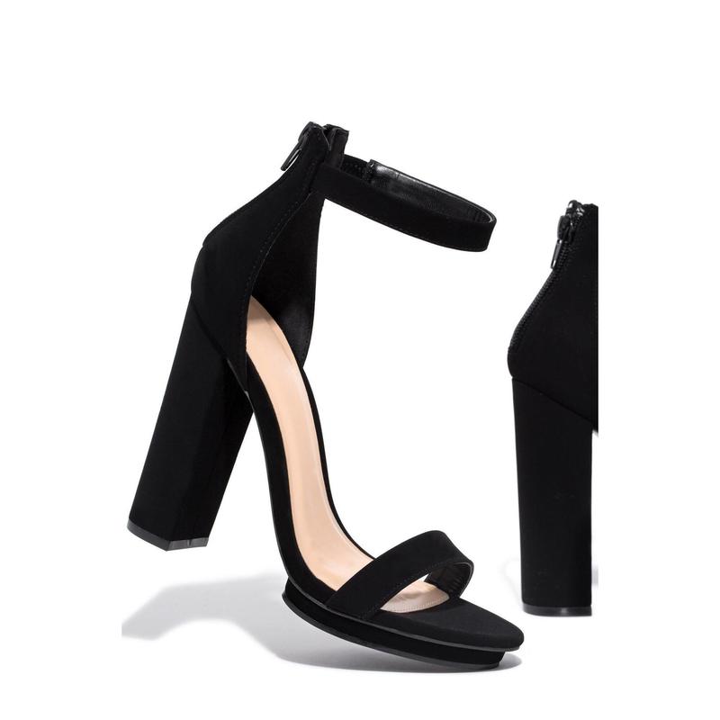 New View Block High Heels - Black