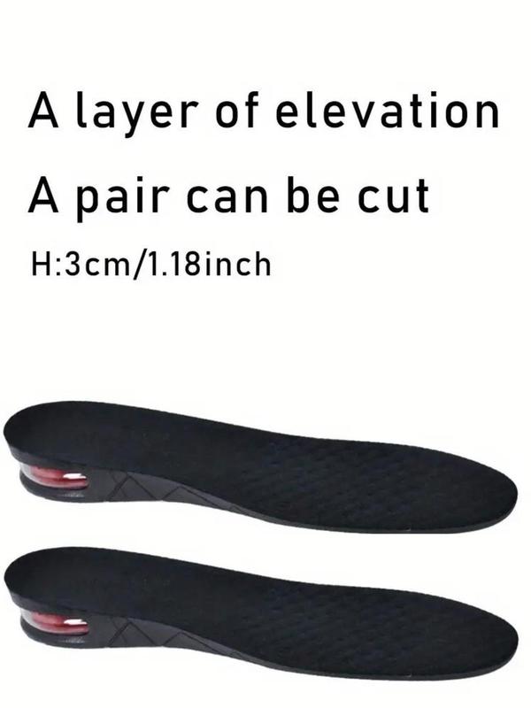 Invisible Height Increasing Insoles for Men and Women, 1 Pair Solid Color Breathable Air Cushioned Heel Insoles, Cut-to-size Full Pads for Daily Use