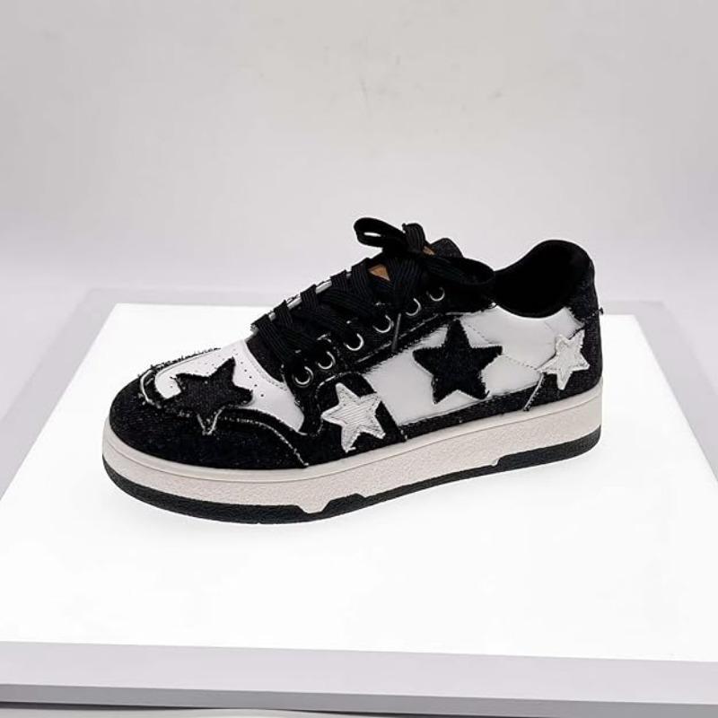 2024 NEW Star Platform Shoes, Cute Sneakers for Women Walking Outdoor, Fashionable Lace-up Shoes, Breathable Casual Shoes