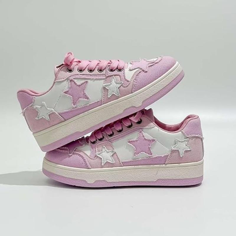 2024 NEW Star Platform Shoes, Cute Sneakers for Women Walking Outdoor, Fashionable Lace-up Shoes, Breathable Casual Shoes