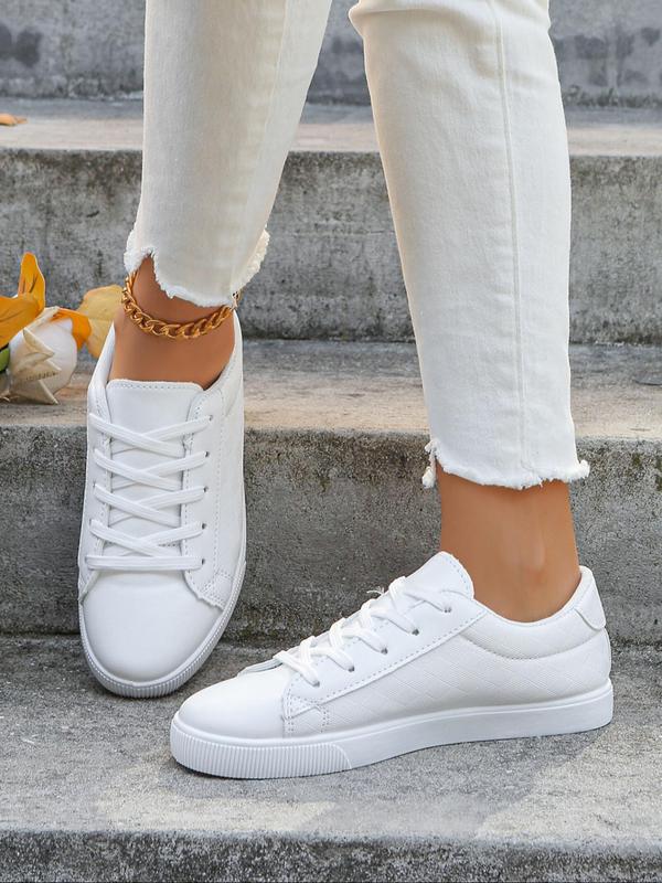 Women's Fashionable Lace Up Low Top Sneakers, Designer Shoes, Casual Comfortable Sports Shoes for Daily Wear, Female All-match Round Toe Shoes for Daily Wear,  Fall Outfits 2024, Fall Freshness, for Fall Fall