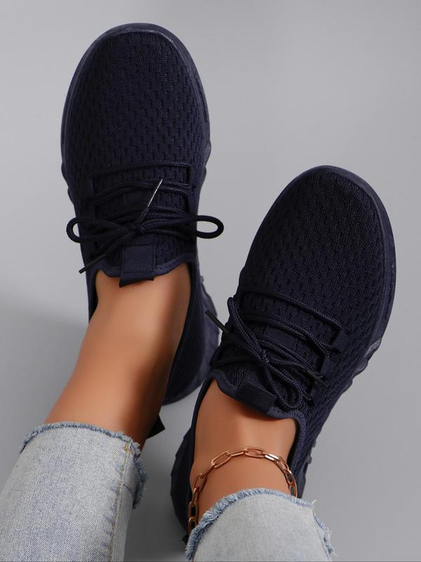 Women's Fashionable Lace Up Low Top Sneakers, Casual Comfortable Breathable Sports Shoes, Female All-match Round Toe Shoes for Daily Wear, Fall Outfits, Fall Freshness 2024 Fall Shoes Fall Outfits Walking Shoes