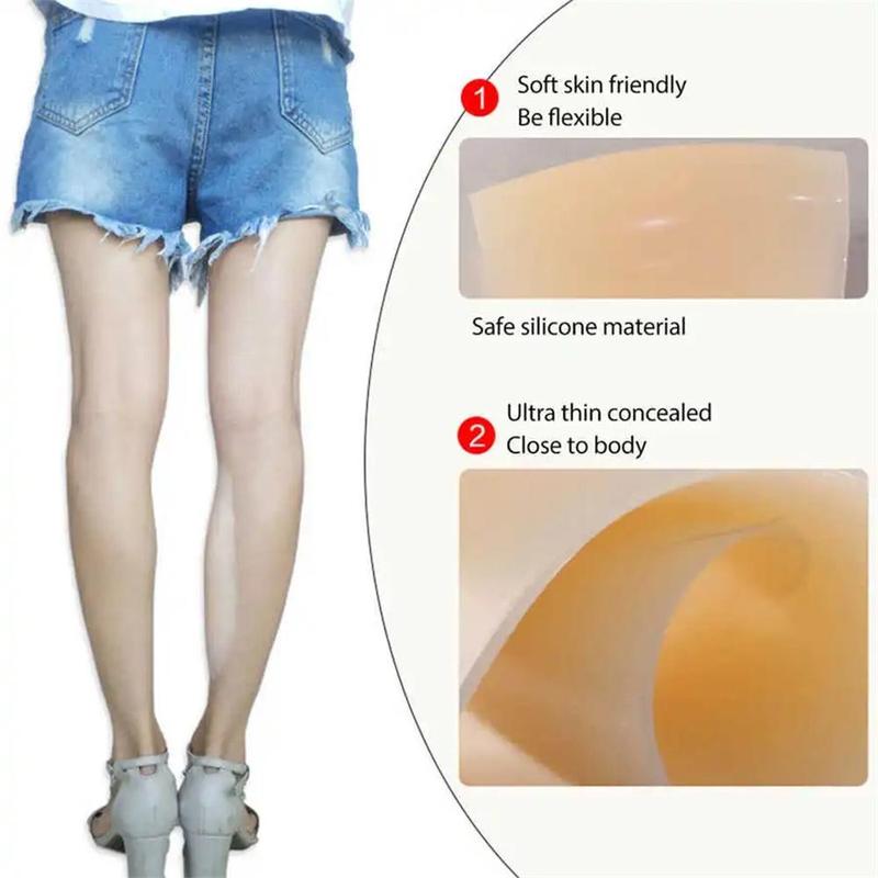 Silicone Self-adhesive Calf Pads, 1 Pair Straight Leg Pads, Thin & Invisible Leg Corrector Adhesive Pads, Stockings Accessories