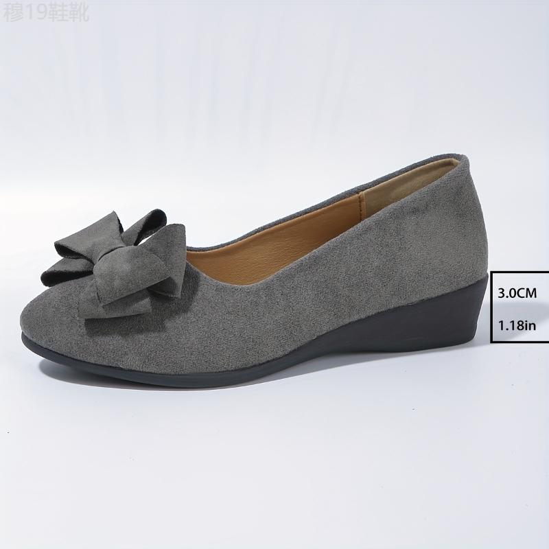 Chic Bowknot Wedge Heels - Lightweight, Comfortable, Slip-On Platform Shoes for Women - Perfect for Casual Daily Wear, Outdoor Activities, and Special Occasions Girl Walking Shoes Elegant Classy Footwear Stylish High Heels High Heel Fashion Heeled