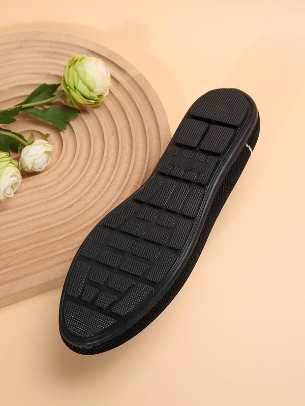 Women's Solid Color Comic Pattern Flat Shoes, Casual Trendy Comfortable Slip on Flats for Outdoor, Ni-slip Walking Shoes