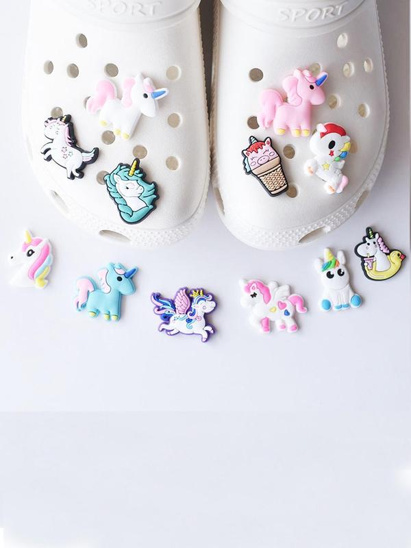 Cute Cartoon Animal Design Shoe Decoration, Shoe Decoration Anime Croc Charms for Sandals Decoration, Cartoon Cute Charms for Colorful Pony Party Gifts