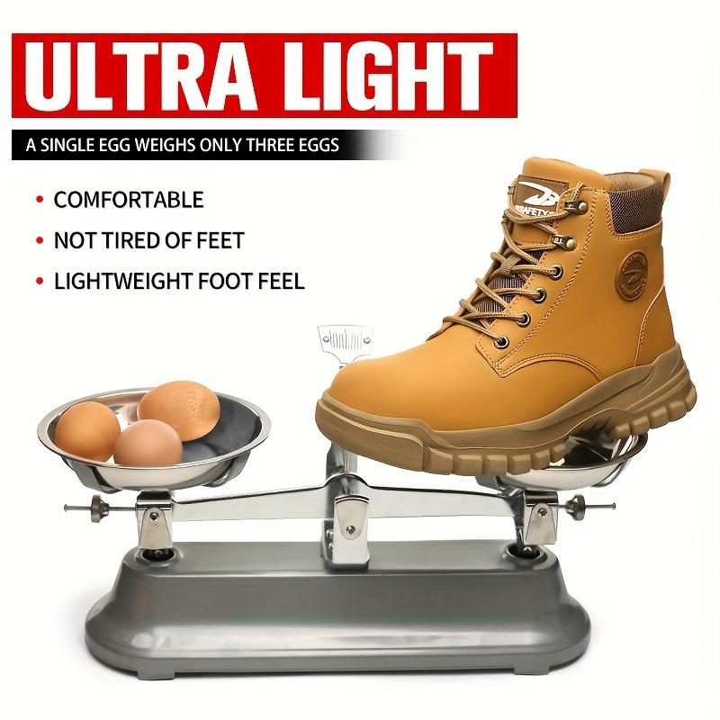 Mens Elite Steel Toe Safety Boots - High Top, Puncture-Resistant, Anti-Slip, Lace-Up Durability - Built for Industrial & Construction Work