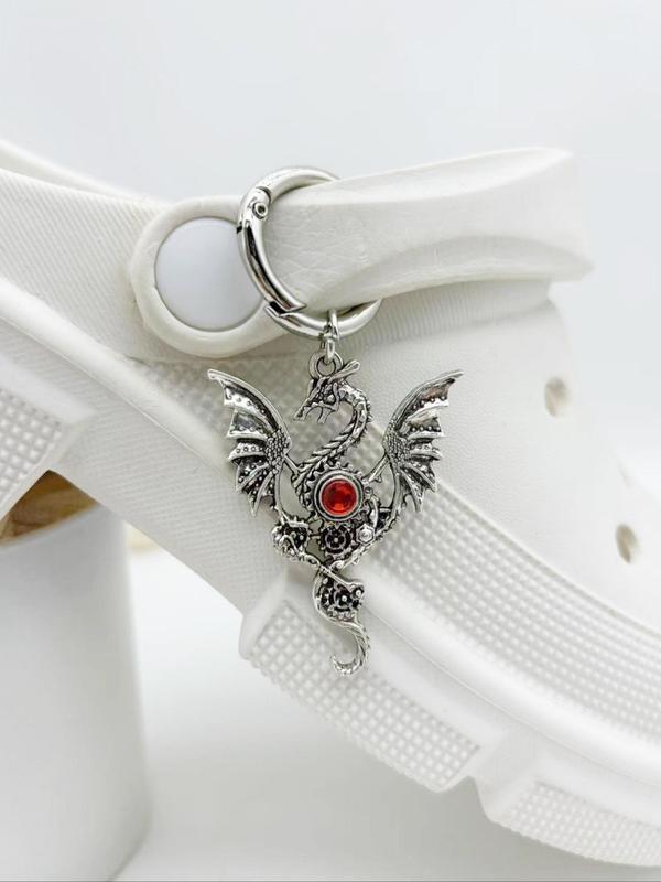 Punk Style Dragon Design Shoe Charms, Fashionable Gothic Style Animal Design Shoe Decoration Charms, Shoes Decorations for Boots & Sneakers