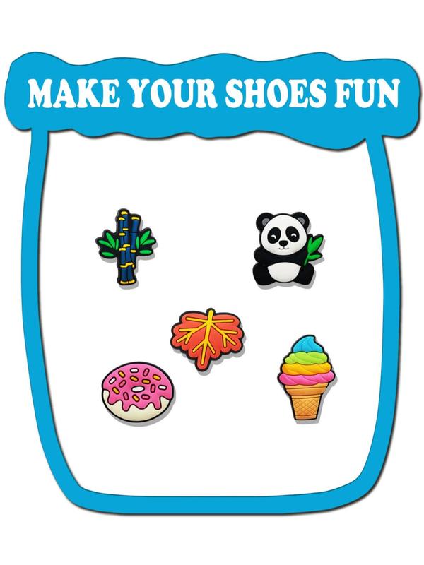 Random Cartoon Design Shoe Charms, Cute Shoe Decoration for Clogs Sandals, Fashionable Shoes Decorations for Women & Men