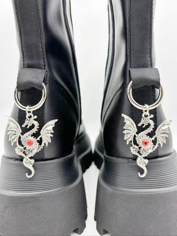 Punk Style Dragon Design Shoe Charms, Fashionable Gothic Style Animal Design Shoe Decoration Charms, Shoes Decorations for Boots & Sneakers