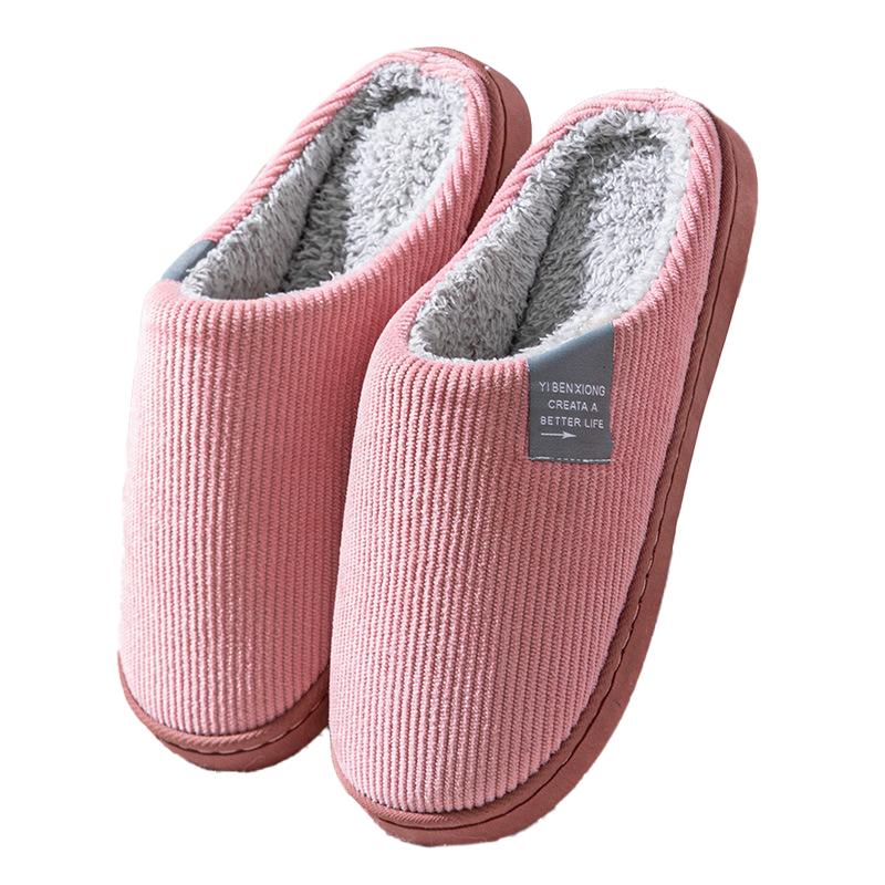 Womens Indoor Memory Foam Cotton Scuff Slippers Slip On House Shoes Flats Breathable Lightweight Washable Non Skid Rubber Soles