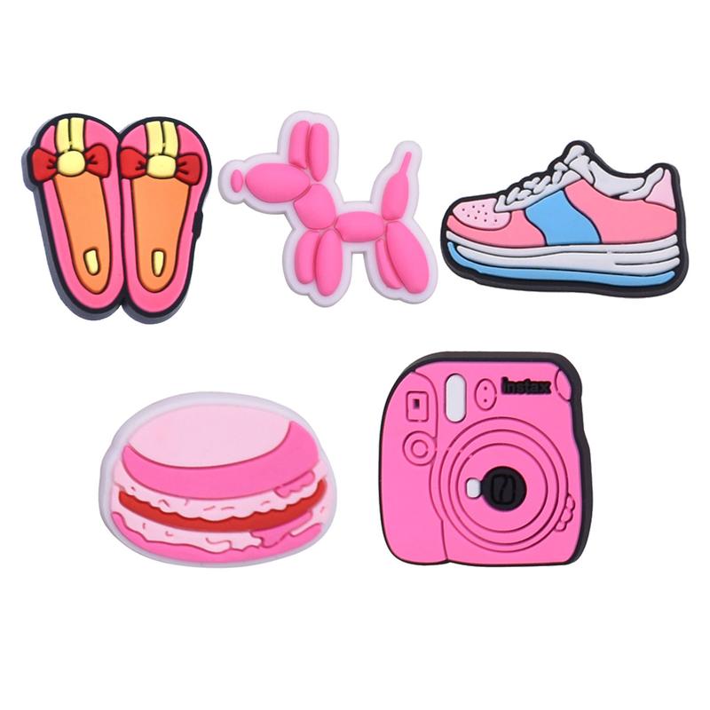 31PCS Fashion Pink Shoe Charms PVC Charms for Shoes Decoration Charms