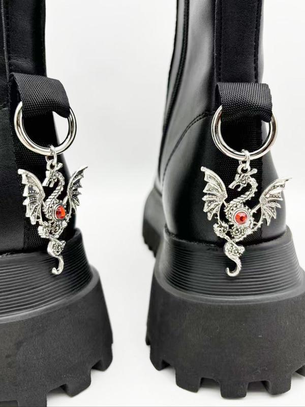 Punk Style Dragon Design Shoe Charms, Fashionable Gothic Style Animal Design Shoe Decoration Charms, Shoes Decorations for Boots & Sneakers