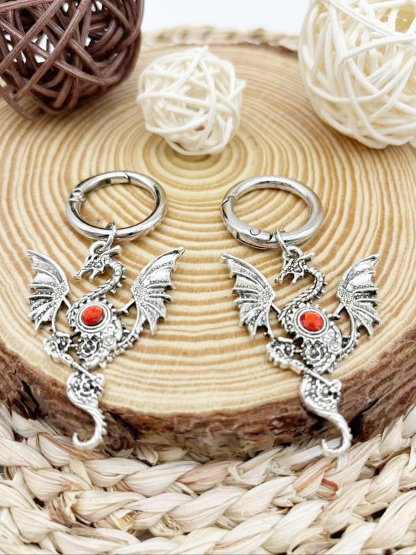 Punk Style Dragon Design Shoe Charms, Fashionable Gothic Style Animal Design Shoe Decoration Charms, Shoes Decorations for Boots & Sneakers