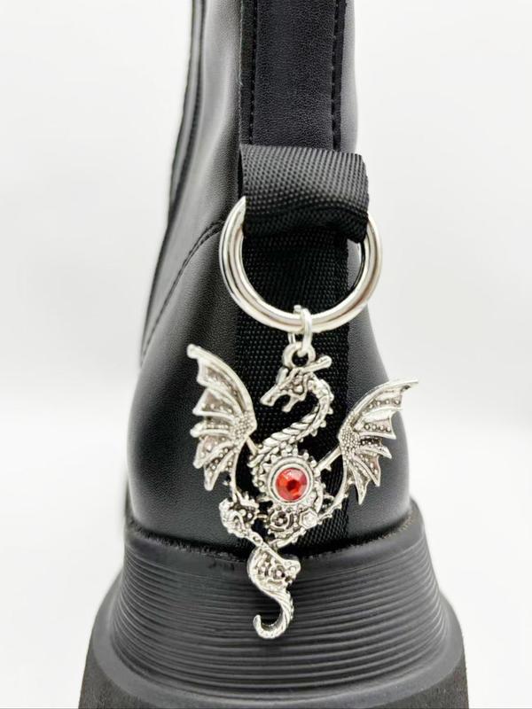 Punk Style Dragon Design Shoe Charms, Fashionable Gothic Style Animal Design Shoe Decoration Charms, Shoes Decorations for Boots & Sneakers