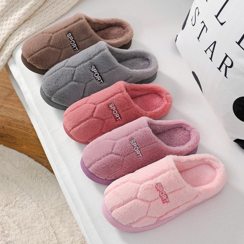 Womens Indoor Memory Foam Cotton Scuff Slippers Slip On House Shoes Flats Breathable Lightweight Washable Non Skid Rubber Soles