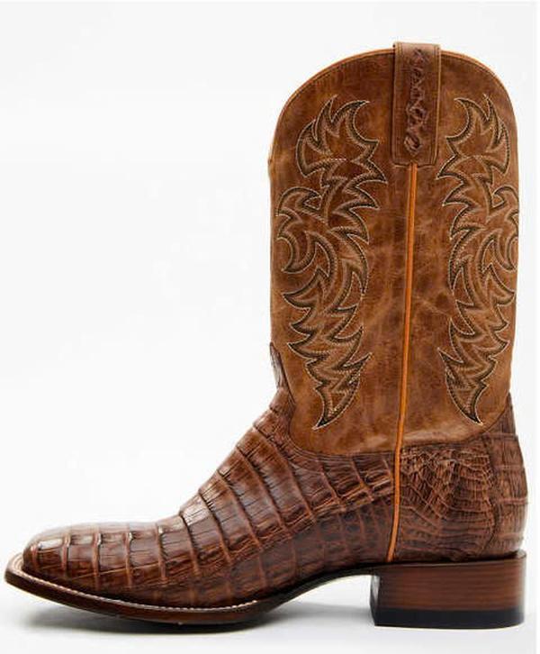 Cody James Men's Nuez Exotic Caiman Skin Western Boots - Broad Square Toe