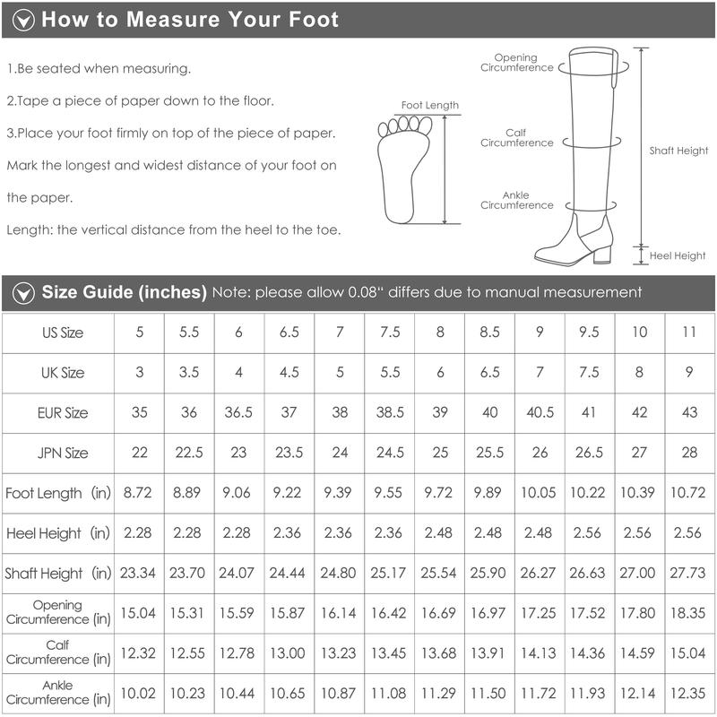 Dream Pairs Women's Over-The-Knee Chunky Heel Thigh High Boots Girl Comfort Walking Shoes Footwear