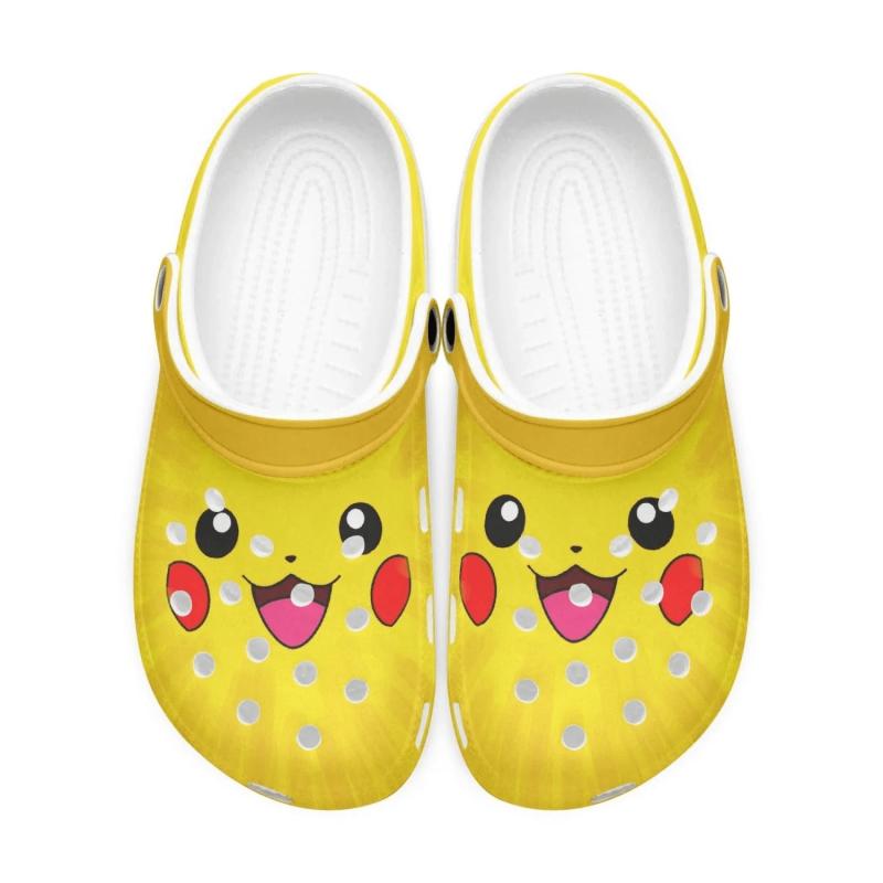 Pika Pocketmonster Clogs, Gift For Him And Her