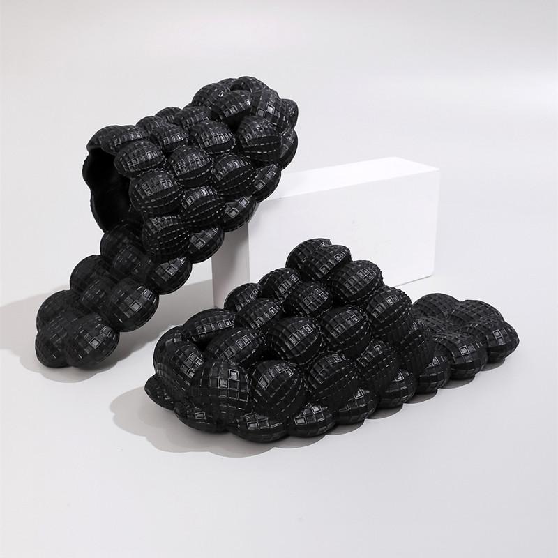 Men's Massage Bubble Slides With Charms, Trendy Cushioned Funny Non-slip Spa Slippers, Golf Ball Slides, Cloud Slippers