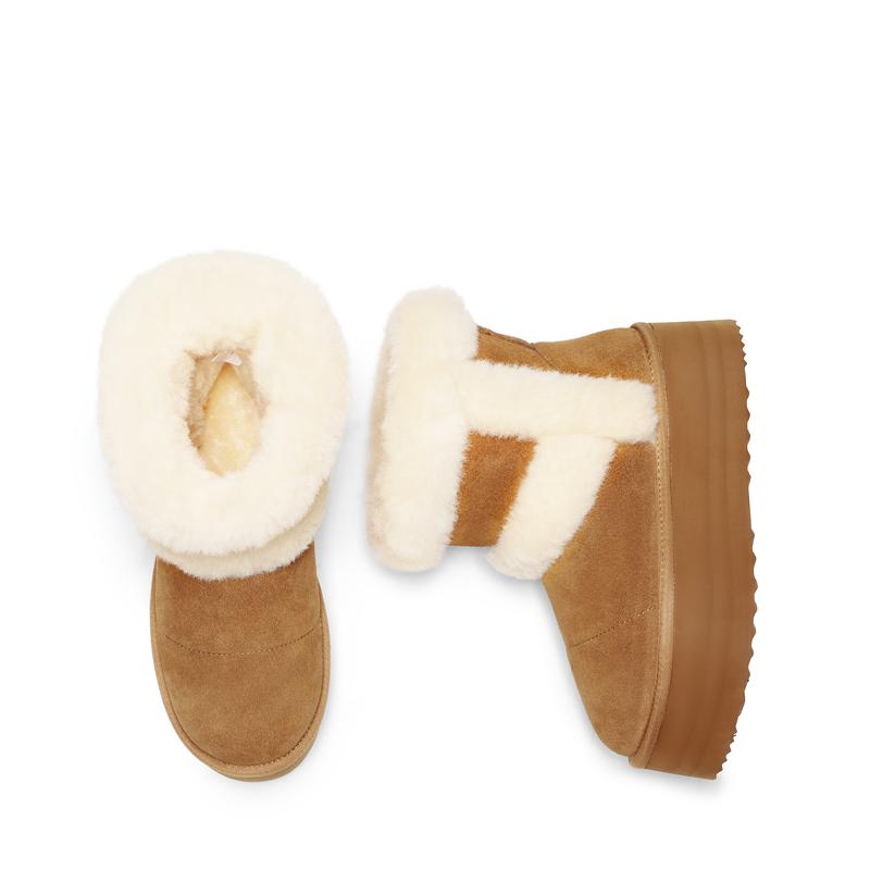 DREAM PAIRS [FuzzyChic Plush Platform] Thick-soled Fluffy Snow Boots