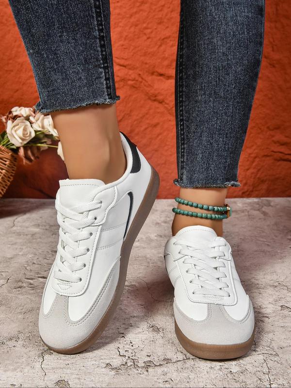 Women's Fashionable Solid Color Slip on Sneakers, Casual Comfortable Sports Shoes for Daily Wear, Female All-match Round Toe Shoes for Daily Wear